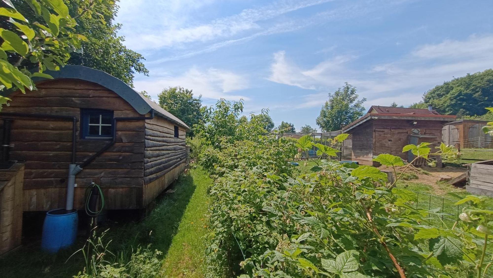 La Roulotte Tiny House Du Mond'Ideal Leval  Exterior photo